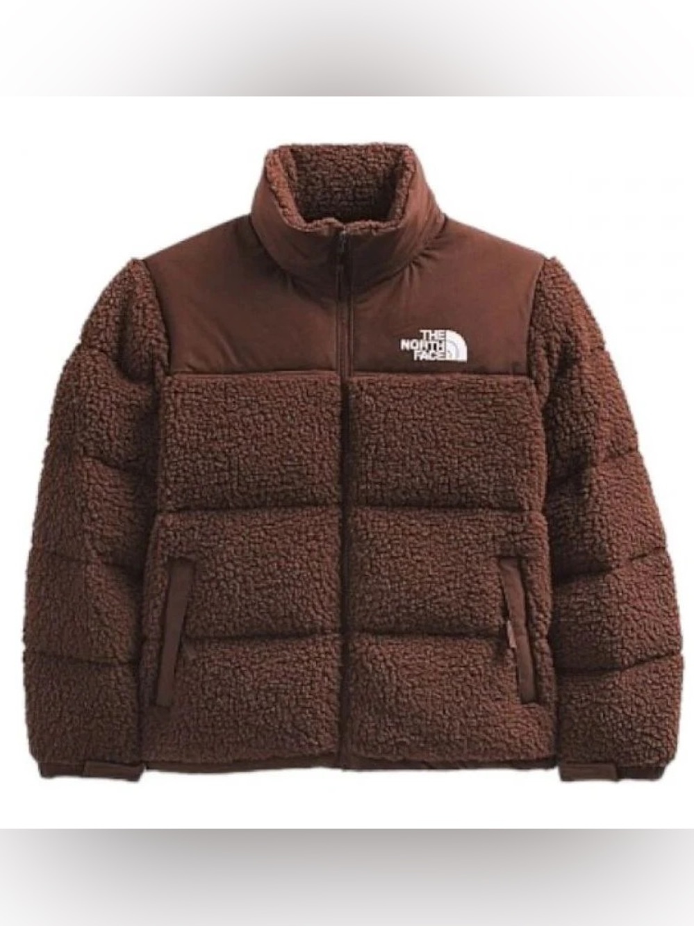 The North Face High Pile Nuptse Sherpa Jacket Men’s Medium Brown Dark Oak